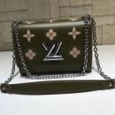 Louis Vuitton Studded Monogram Flowers Twist MM Bag Army Green Cruise 2019 (HTM-8111211 )