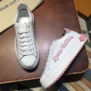 Louis Vuitton Logo Embroidered Time Out Sneaker 1A3U3A White/Pink 2018 (GD5002-8042352 )