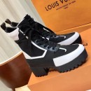 Louis Vuitton Knit and Leather Laureate Desert Boot 1A43LX Black 2018 (GD1054-8080803 )