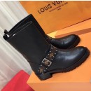 Louis Vuitton Grainy Calfskin Leather Discovery Half Boot 1A4GZ6 Black 2018 (GD1054-8081058 )