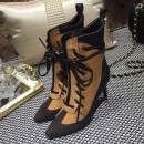 Louis Vuitton Heel 8.5cm Laureate Half Boots 1A1YNW Kahki 2016 (LV-6102715 )