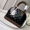 Lousi Vuitton Monogram Vernis Leather/Monogram Canvas Alma BB Bag M44389 Black 2019 (F-9012130 )