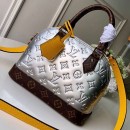 Lousi Vuitton Monogram Vernis Leather/Monogram Canvas Alma BB Bag M44389 Silver 2019 (F-9012131 )