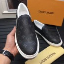 Louis Vuitton Men's Slip-on Sneaker Monogram Eclipse Canvas 2017 (K2100-7061711 )