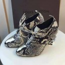 Louis Vuitton Lambskin Lace-up Pump Gray 2016  (GD5033-6100602 )