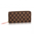 Louis Vuitton N41626 Clemence Wallet Damier Ebene Canvas