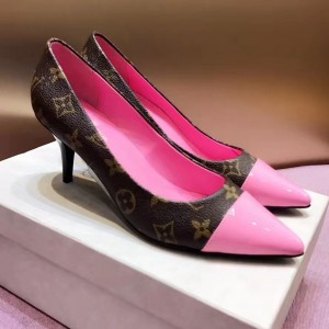 Louis Vuitton Cherie Pump In Monogram Canvas & Pink Patent Leather 1A2938 2017 (GD2057-7041411 )