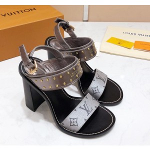 Louis Vuitton Horizon Monogram Heel 10cm Sandals Silver 2019 (KER-9022527 )