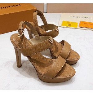 Louis Vuitton New Wave Heel Sandals Dark Beige  2019 (KER-9022532 )