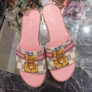 Louis Vuitton Damier Azur Canvas Lock It Flat Mule 1A43F4 2018 (GD5023-8042115 )