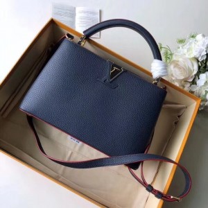 Louis Vuitton Taurillon Calfskin Multicolor Capucines BB Bag M52693 Marine/Rouge 2019 (F-9010239 )