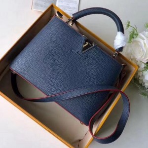 Louis Vuitton Taurillon Calfskin Multicolor Capucines PM Bag M43934 Marine/Rouge 2019 (F-9010240 )