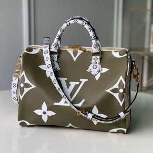 Louis Vuitton Giant Monogram Speedy Bandouliﾨﾨre 30 M44572 Khaki Green 2019 (KD-9043028 )