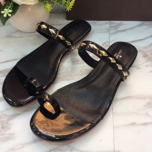 Louis Vuitton Unchain Thong Sandal Black 2017 (LG-7020629 )