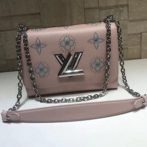 Louis Vuitton Studded Monogram Flowers Twist MM Bag Pink Cruise 2019 (HTM-8111210 )
