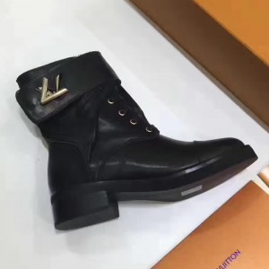 Louis Vuitton Wonderland Ranger Ankle Boots 1A1IY6 Black Leather 2017 (GD5023-7082339 )