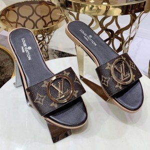 Louis Vuitton Lock It LV Circle Monogram Flat Slide Sandals 2019 (1050-9061832 )