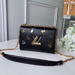 Louis Vuitton Epi Leather Love Lock Twist MM Bag M52891 Black 2019 (KK-9012119 )