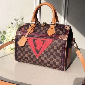 Louis Vuitton Transformed Damier Canvas Trompe lﾡﾯoeil Speedy 25 Bag M52249 2019 (TINO-8122022 )