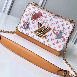 Louis Vuitton Transformed Monogram Canvas Twist MM Bag M44408 White/Yellow 2019 (XLJ-8121931 )