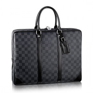 Louis Vuitton N41125 Porte-Documents Voyage Briefcase Damier Graphite Canvas