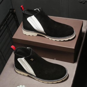 Louis Vuitton Suede Boots For Men Black (Shoe-7112406 )