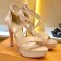 Louis Vuitton Monogram Calfskin Platform Heel Sandals Nude 2019 (1054-9062512 )
