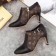 Louis Vuitton Lookat Black Calfskin & Monogram Ankle Boot  (LG-8030111 )