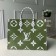 Louis Vuitton Onthego Shopper Tote Bag M44571 Khaki Green/White 2019 (KD-9042630 )