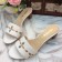 Louis Vuitton Leather Studs 4cm Heel Sandal White 2017 (LG-7020622 )