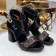 Louis Vuitton Horizon Calfskin Monogram Cross-Over Straps LV Circle Heel Sandals Black 2019 (1050-9061824 )