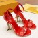Louis Vuitton Silhouette Monogram Flower Shaped Heel Sandals Red 2019 (1050-9051536 )