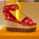 Louis Vuitton Monogram Wedge Espadrilles Sandals Red 2019 (1054-9051562 )