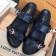 Louis Vuitton Bom Black Monogram Canvas Flat Sandals 1A4WJK  2019 (CSBL-9070442 )