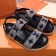 Louis Vuitton Bom Dia LV Monogram Embroidered Flat Espadrilles Sandals Grey 2019 (HQG-9051606 )